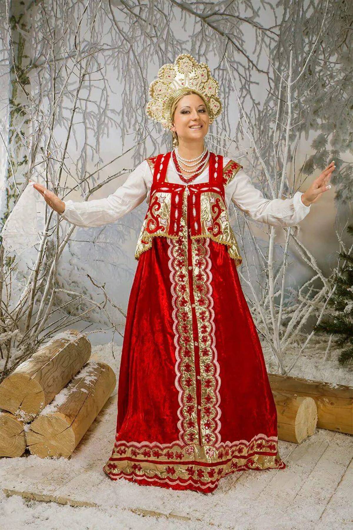 Girls in Slavic costumes in Keretaro